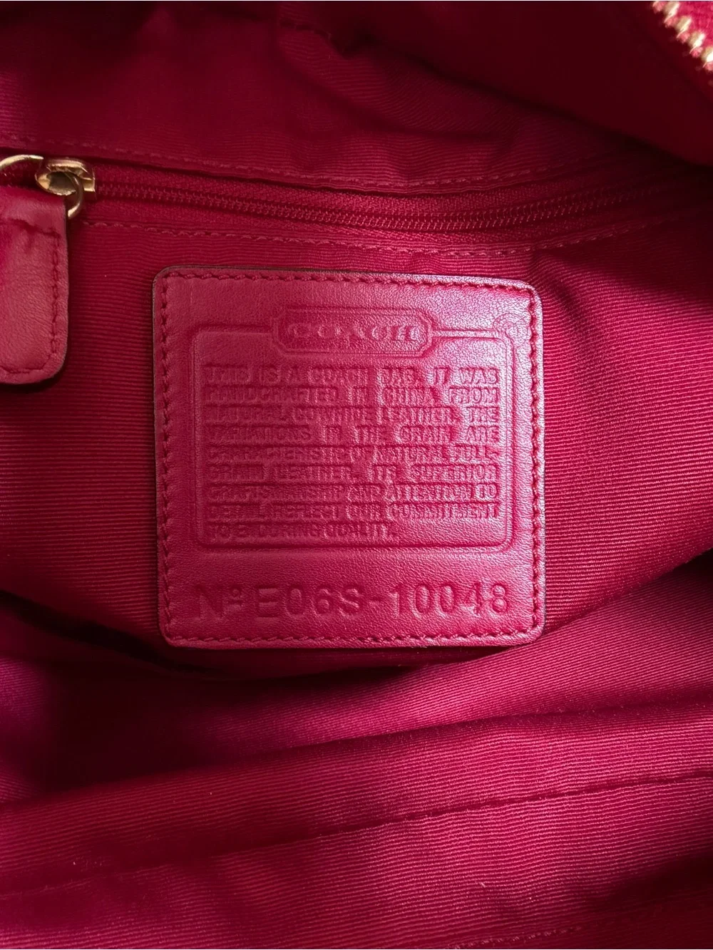 Coach Vintage Y2K Mia Pebbled Leather Satchel with Braided Handles 10048 Pink